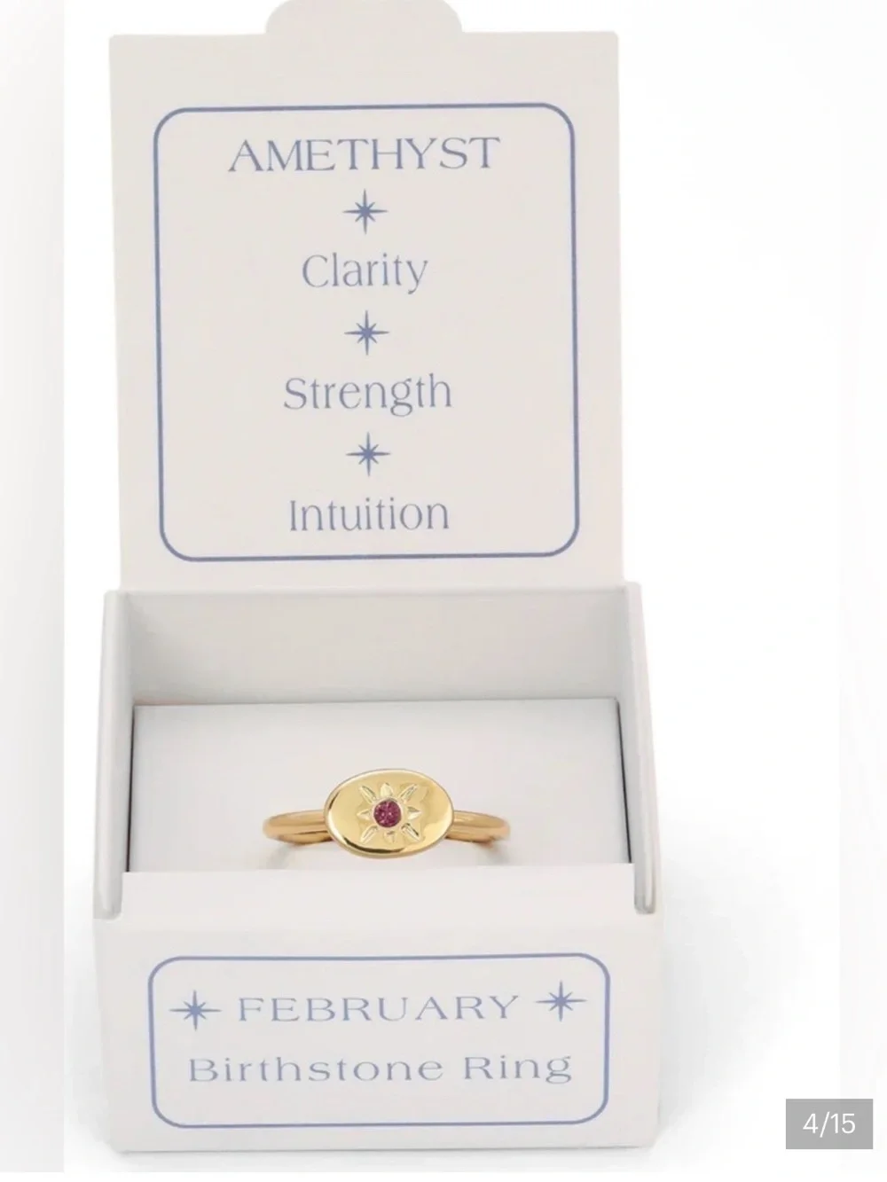 Birthstone Ring - February - Amethyst